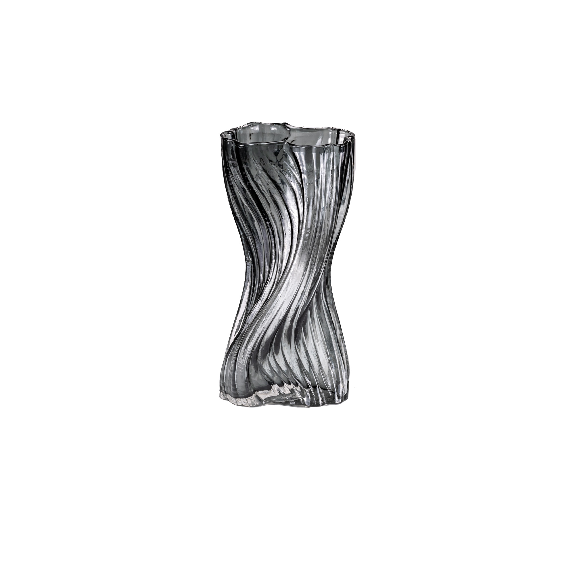 Glass Vase Smoky textured